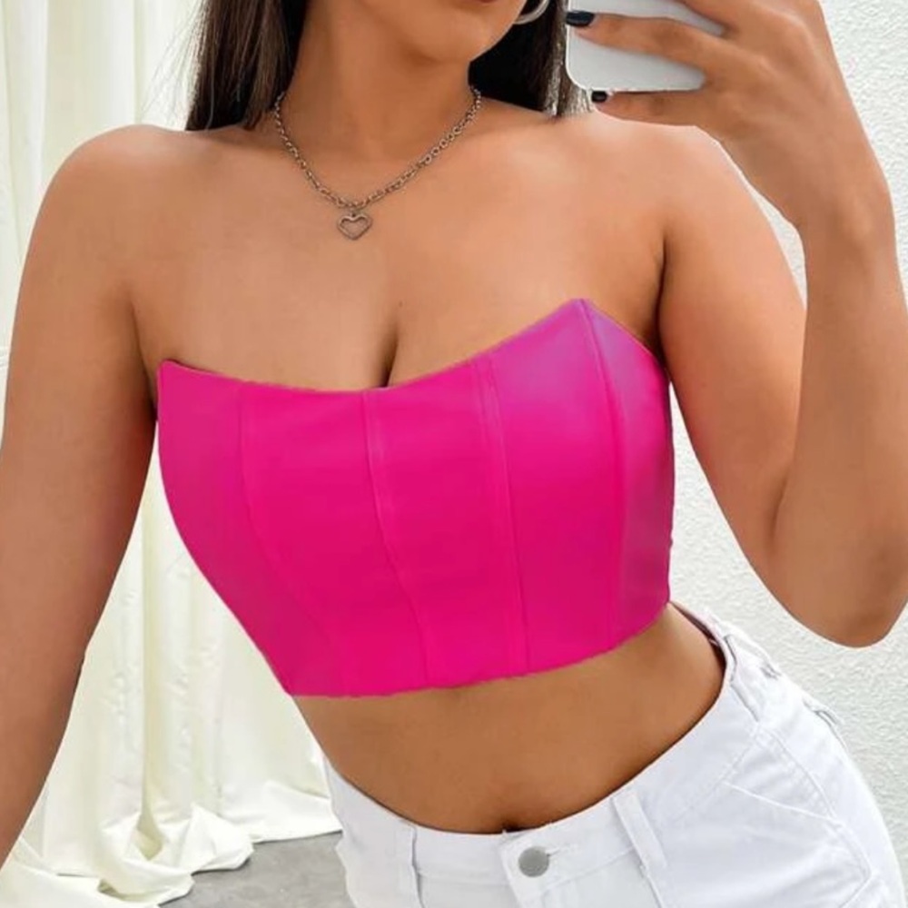 ✨4/$20 SHEIN Pink Strapless Top